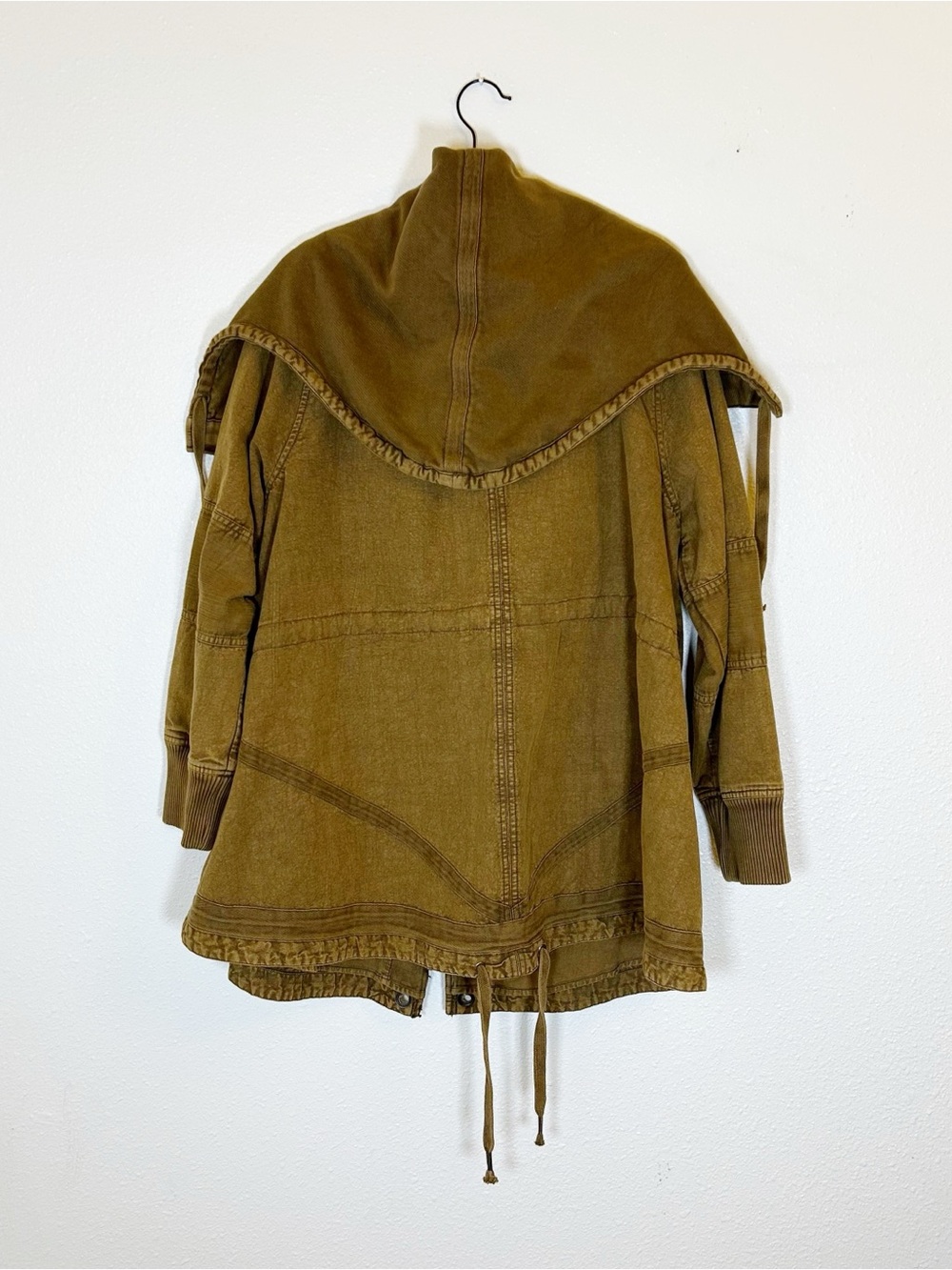 We The Free Surplus Future Parka XL Khaki Funnel Hooded Gorpcore Boho Hiking - Picture 10 of 13